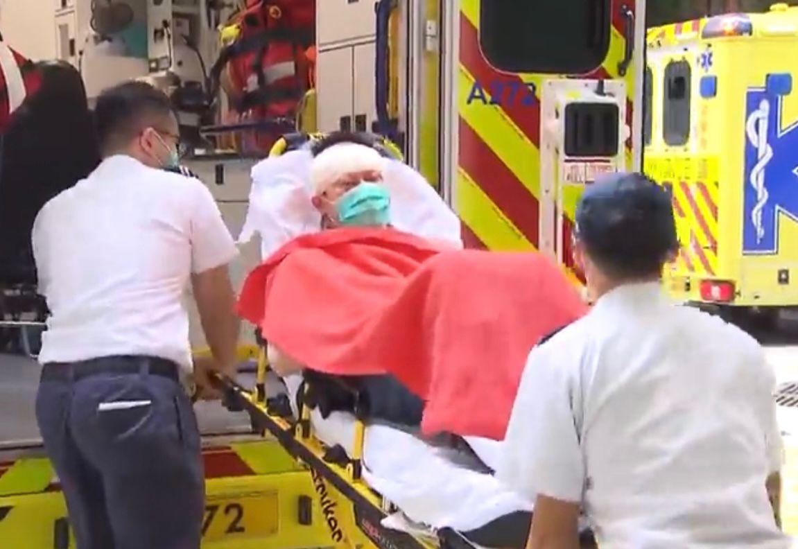 藍田啟田巿場發生傷人及管有攻擊性武器案(無綫新聞畫面)