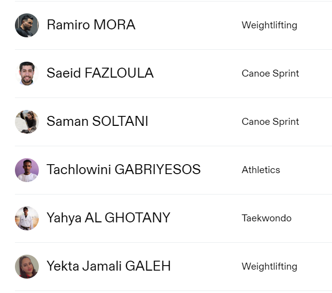巴黎奧運|難民代表團36名運動員來自11國家或地區。(奧委會截圖)