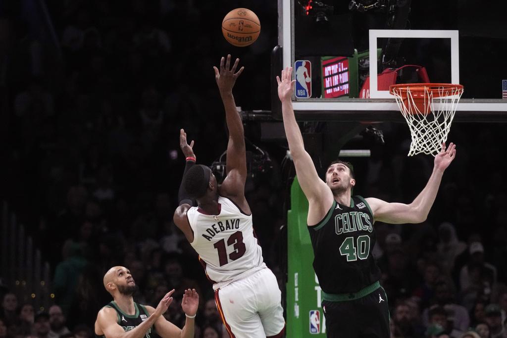 塞爾特人以118:84大勝熱火晉級。(美聯社)