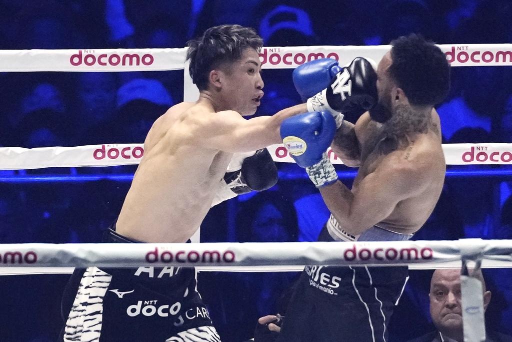 井上尚彌擊倒尼利衞冕。(美聯社)
