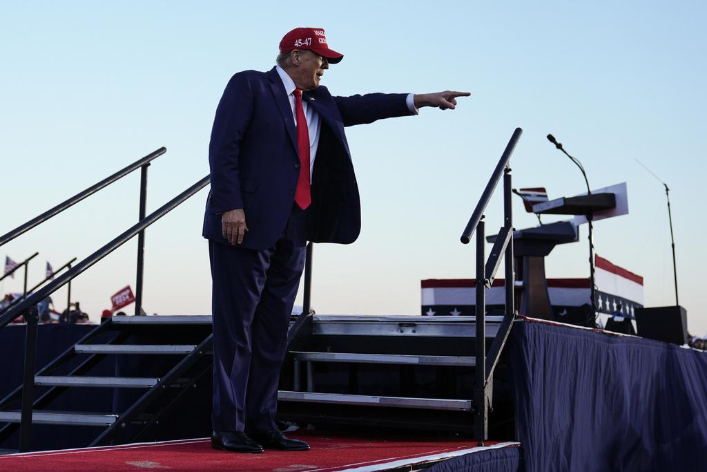 特朗普周六在新澤西州Wildwood海灘旁的遊樂場舉行造勢大會。(美聯社)