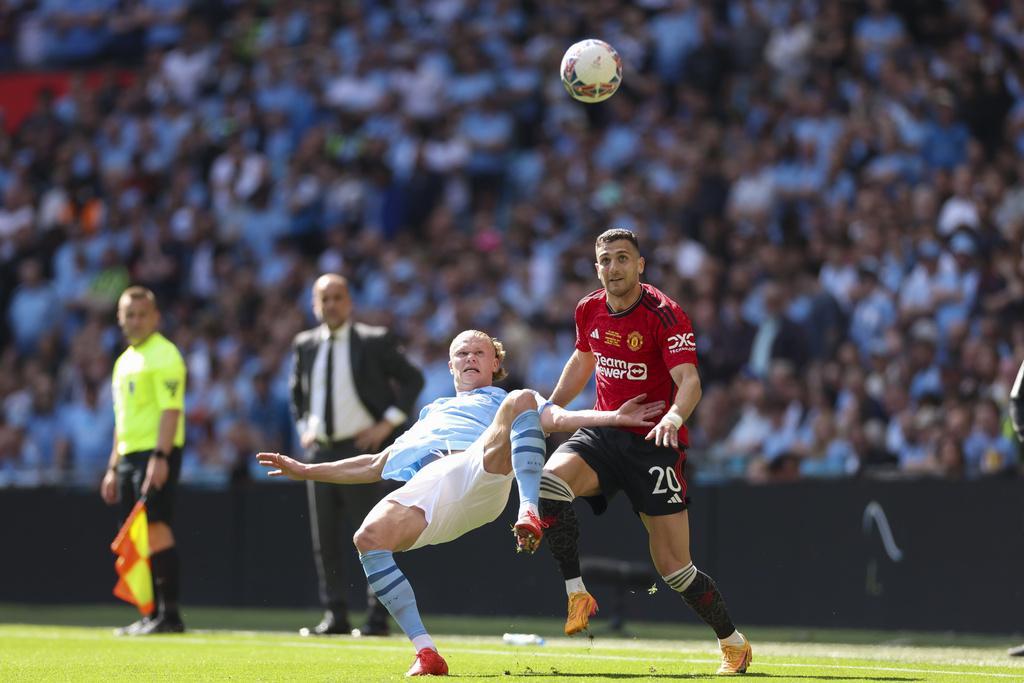 英格蘭足總盃|曼聯挫曼城封王,夏蘭特表現失色。(美聯社)