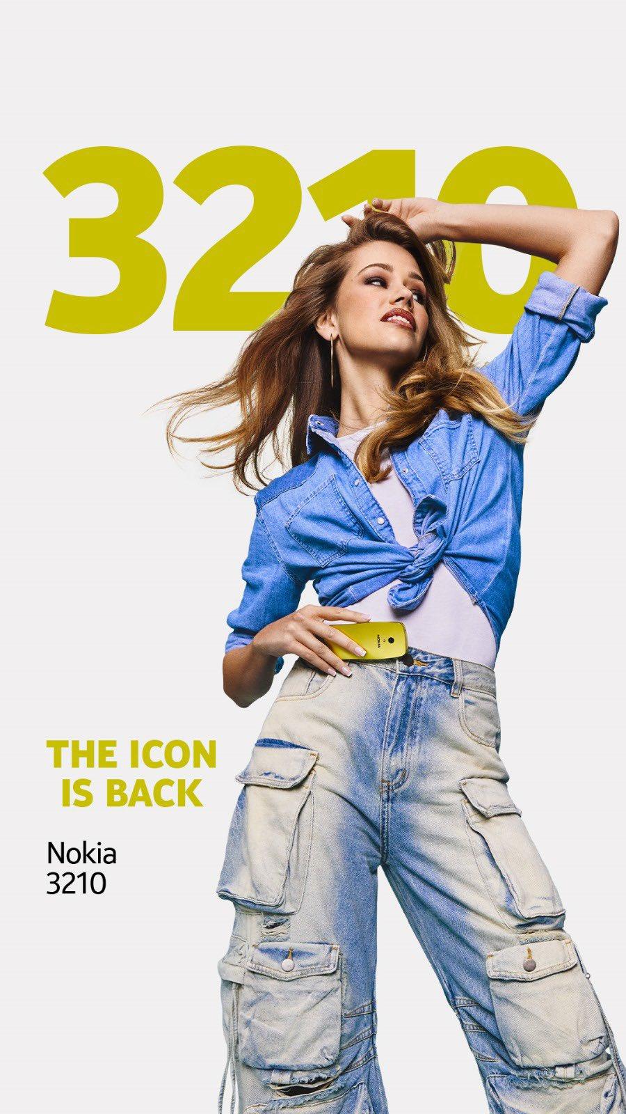 Nokia 3210 的 2024 年新版本,仍然採用上屏下鍵盤的 Candy Bar 直身造型,共有三種懷舊色系:深藍、黑及官方稱之為「Y2K金」的金色。