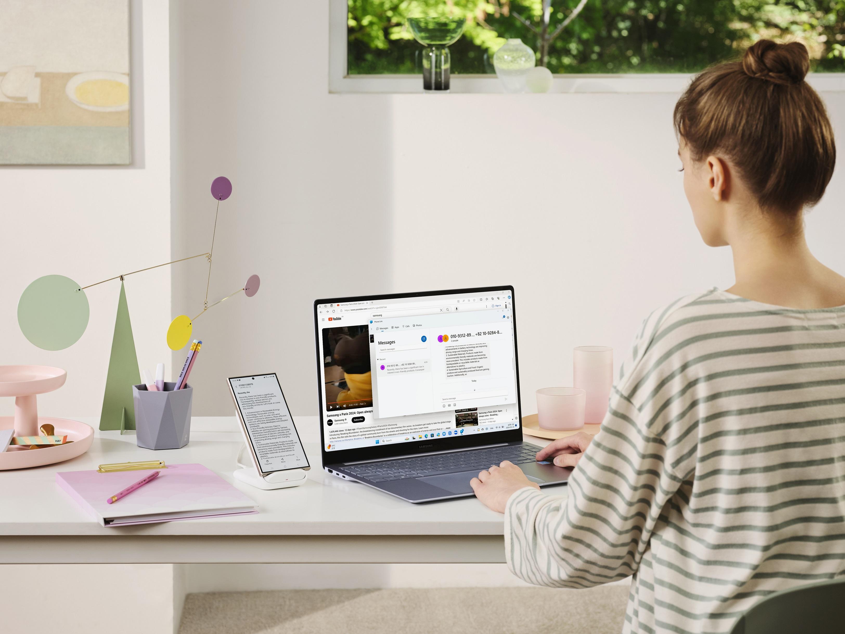 Galaxy Book4 Edge配備Galaxy AI及Microsoft Copilot+,可運用AI提高連接性。