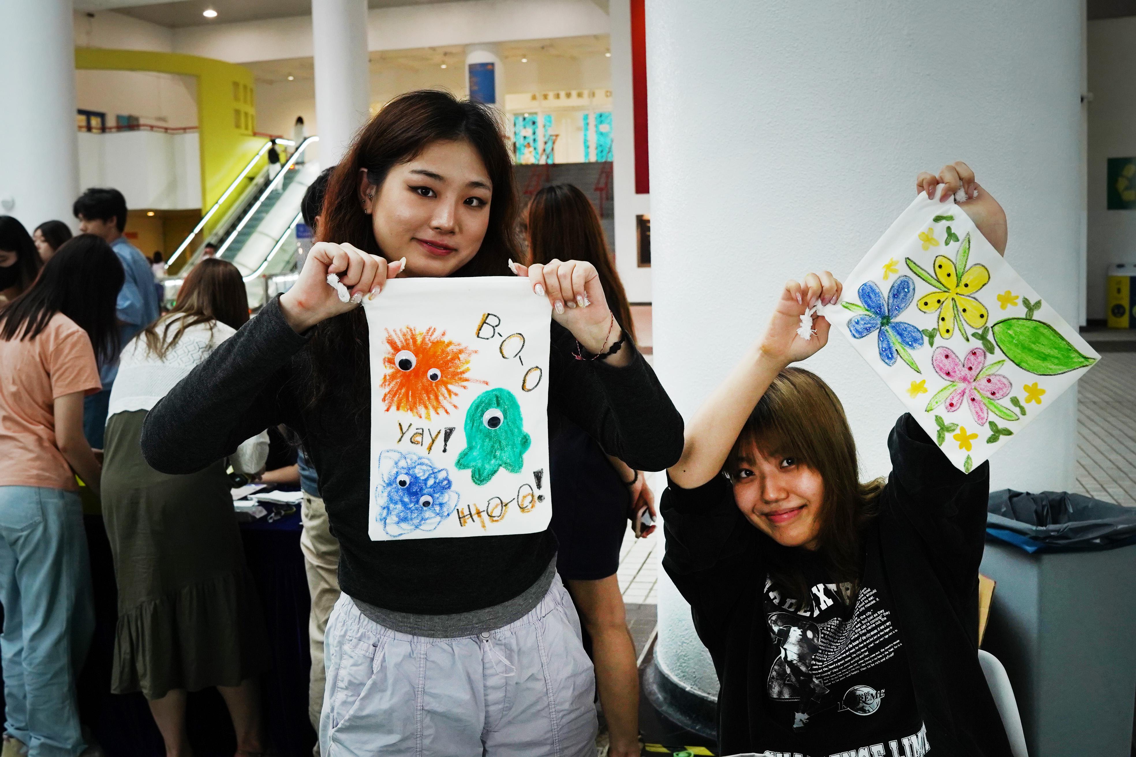 科大考試周設「放空角落」讓同學放鬆。(科大提供)