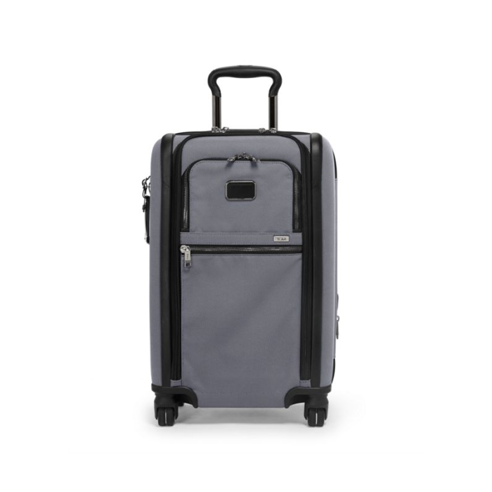 TUMI ALPHA X 國際雙重拉鍊開口四輪手提旅行箱 流星灰
