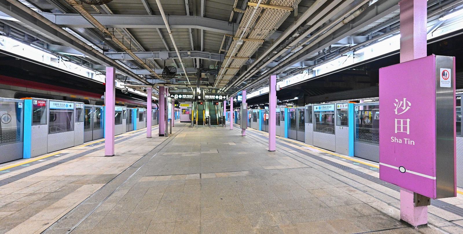 港鐵東鐵線沙田及上水站月台幕門安裝工程完成