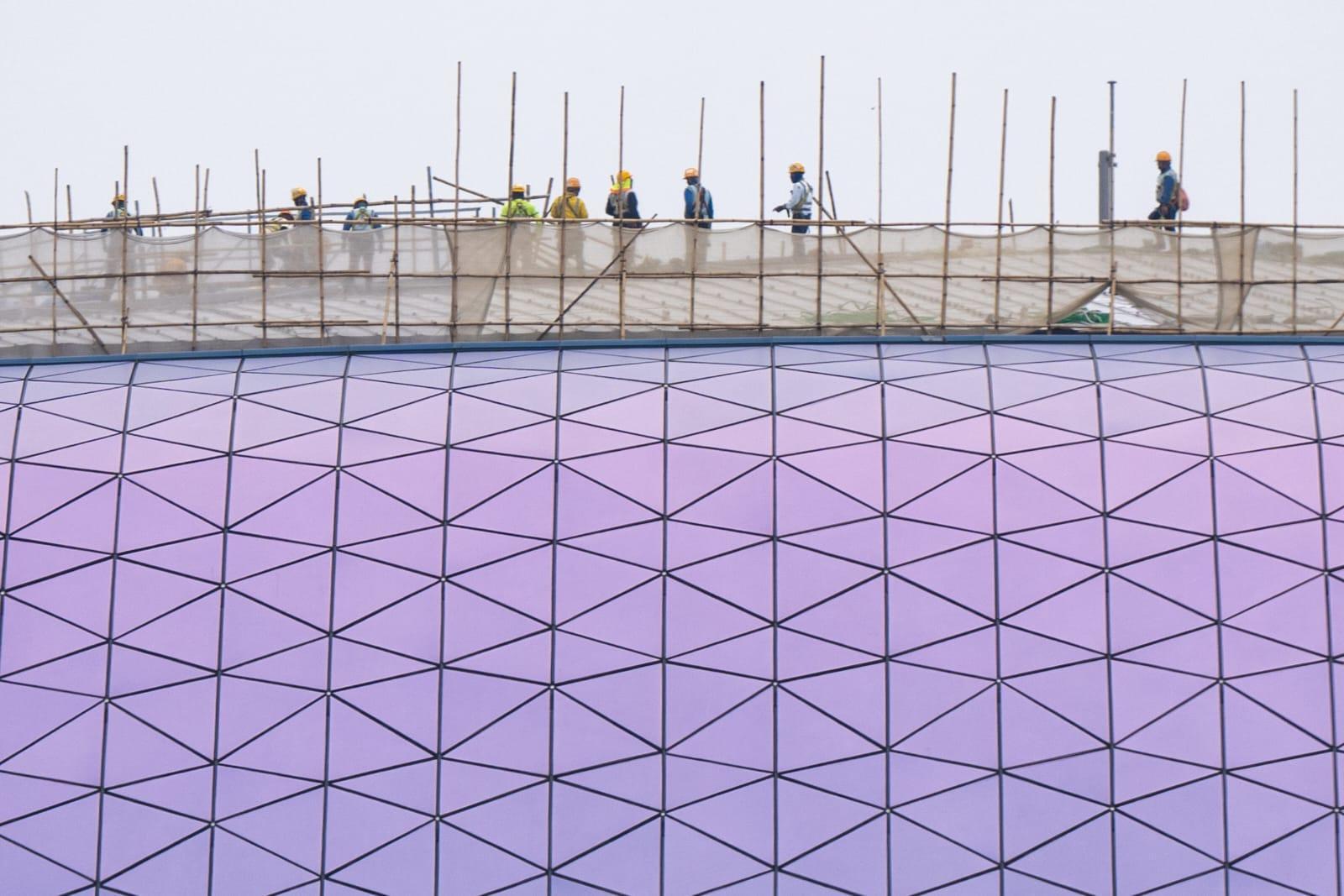 啟德體育園爆工業意外。(林靄怡攝)