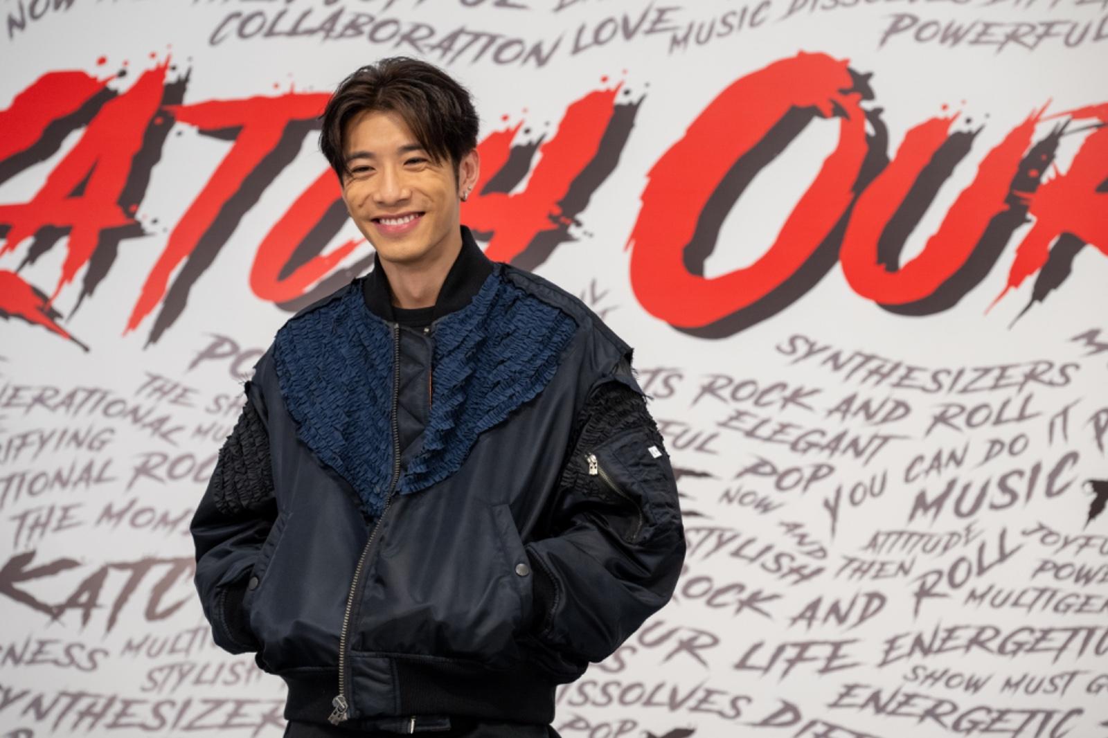 洪嘉豪於沙田出席《Katch Our Life》記者會。(陳奕釗攝)