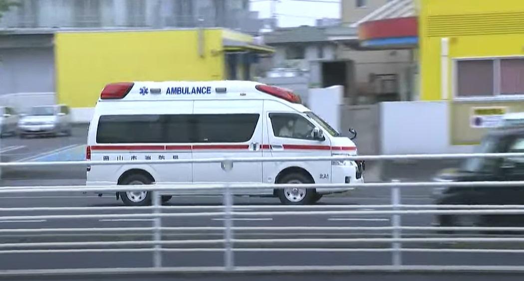 岡山消防局救護車出勤。(互聯網)
