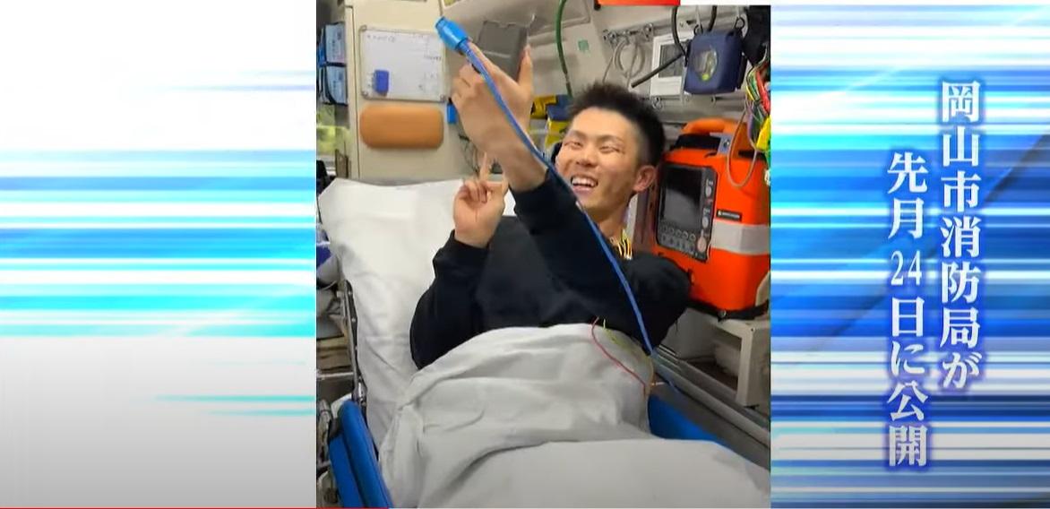 岡山消防局隊員做救護車打卡案件重演。(互聯網)