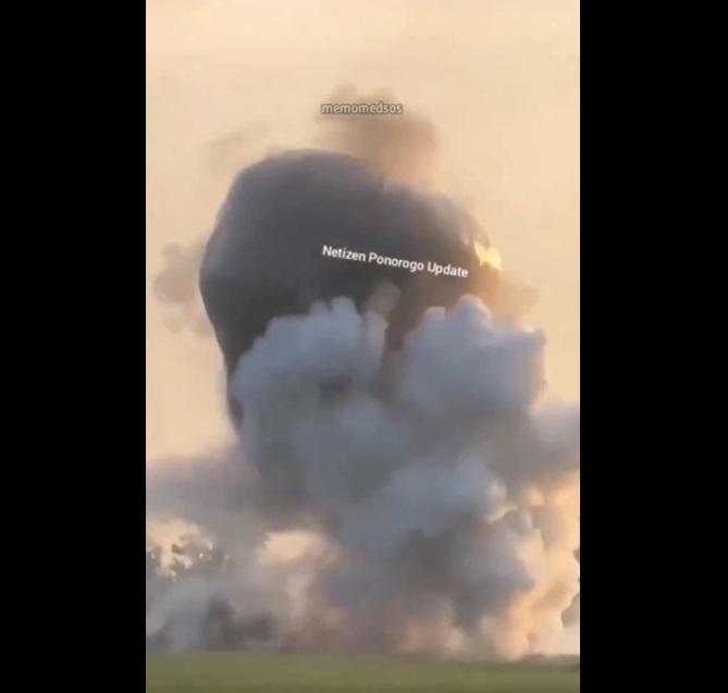 熱氣球大爆炸。(互聯網)