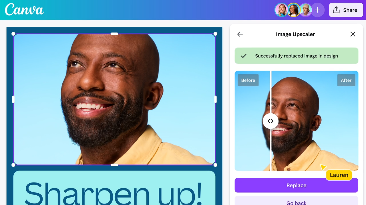 Canva新功能|使用外掛應用程式可以輕鬆AI修圖。