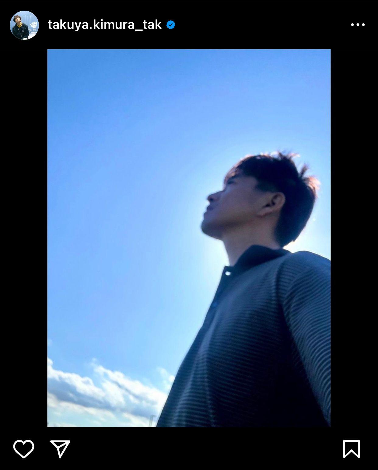 木村拓哉昨日於IG分享開工日常。