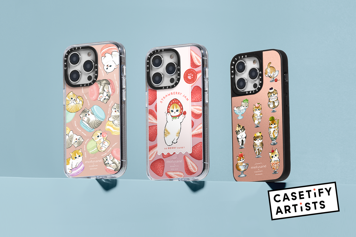CASETiFY X Mofusand系列手機殼用上大量粉色及甜品造型,相當可愛。