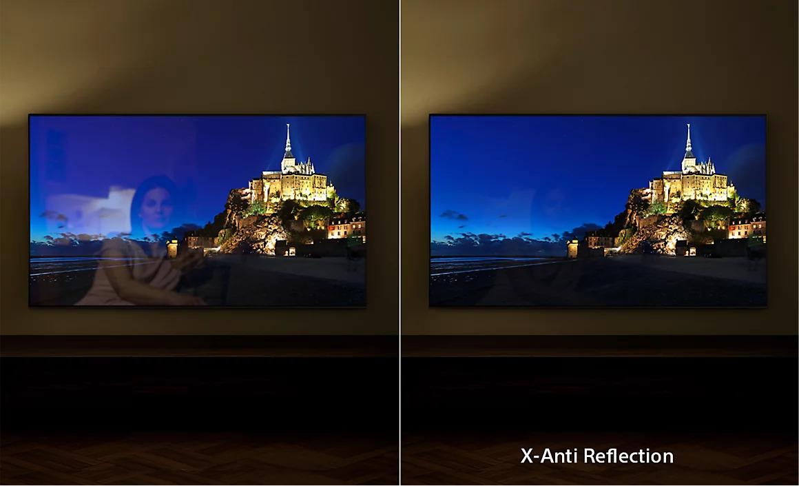 Sony BRAVIA電視具有X-Anti Reflection技術,能減少陽光或燈光造成的反射和眩光。
