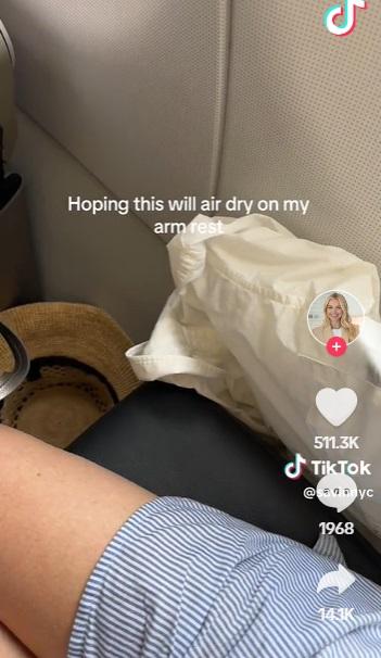 戈華爾蒂把裇衫脫下,放在座位扶手上晾乾。(互聯網)