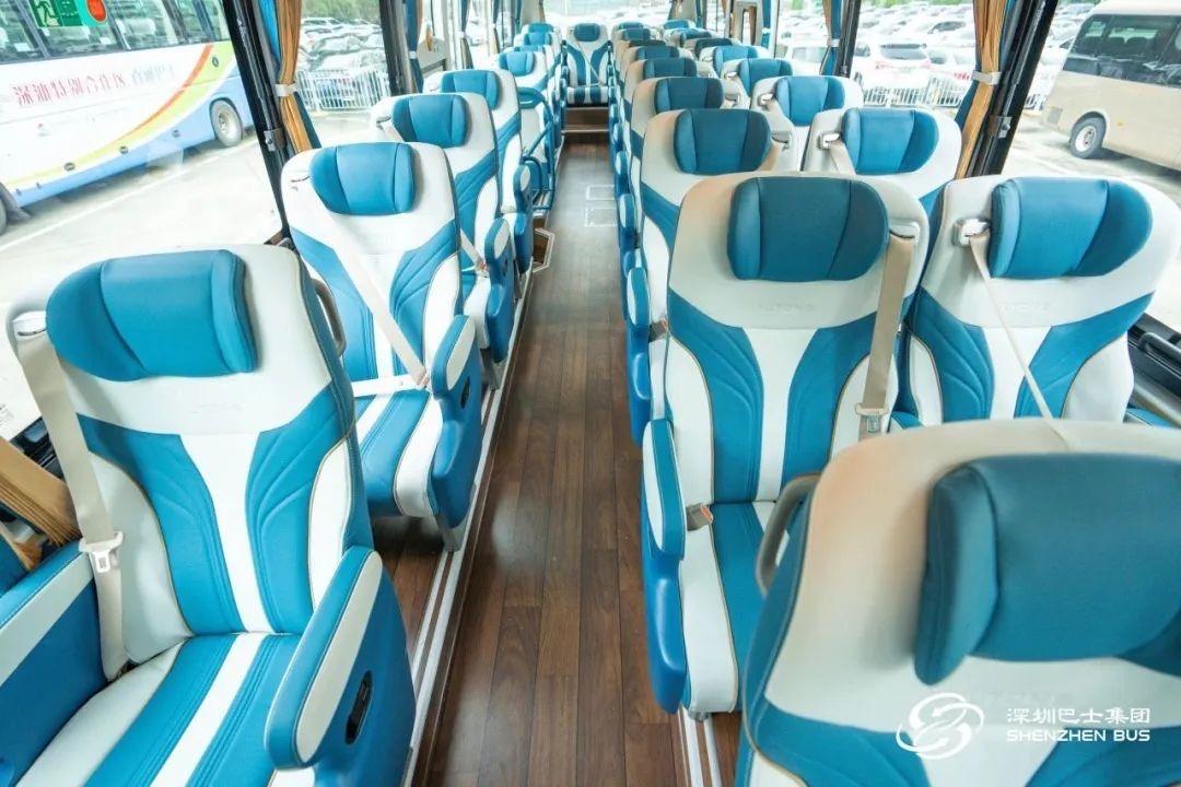 深中跨市巴士上的座椅,柔軟舒適。(圖片來源:深圳巴士集團)