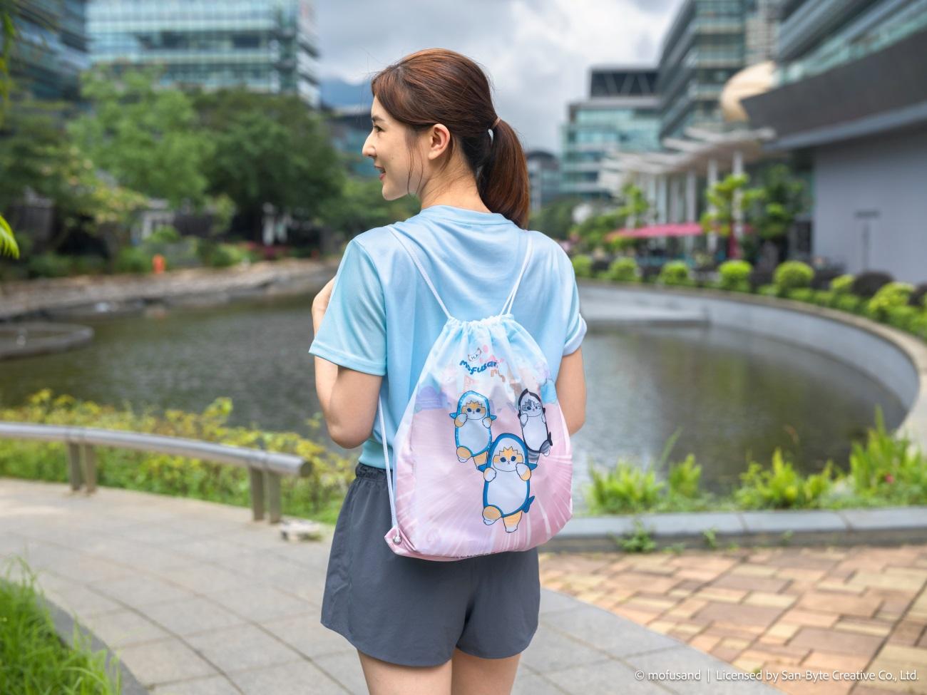 mofusand Run香港 束繩袋。