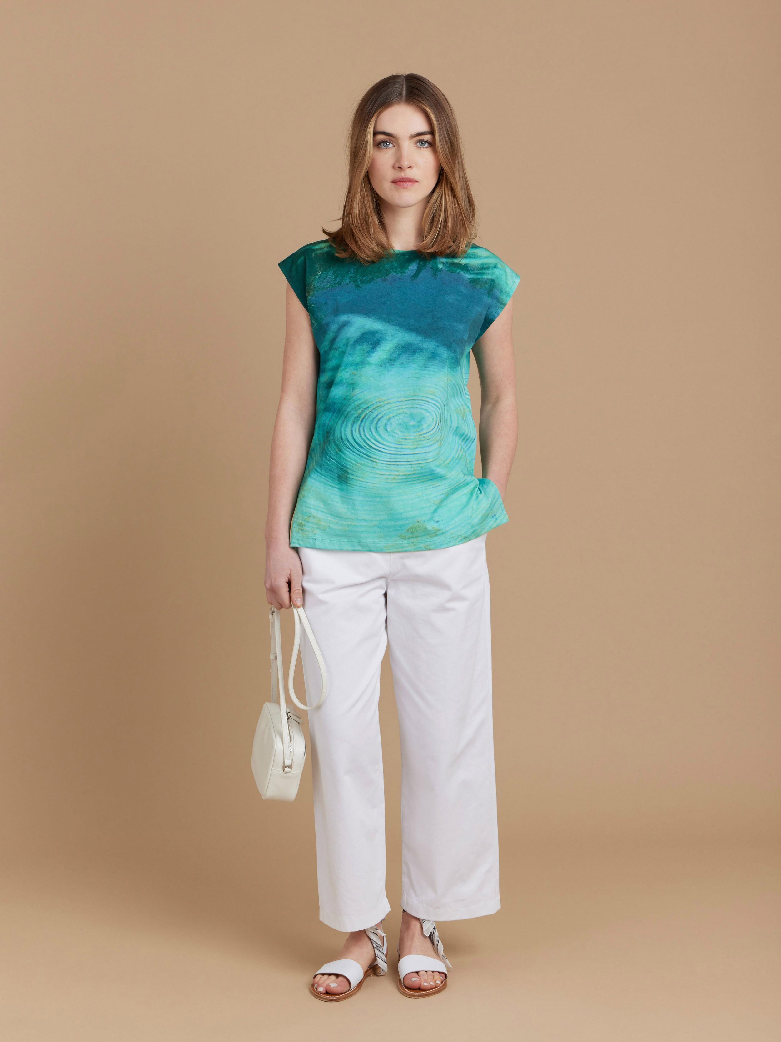 女裝棉質 "reflet piscine" Colisée T 恤 原價$1,390、8 折$1,112