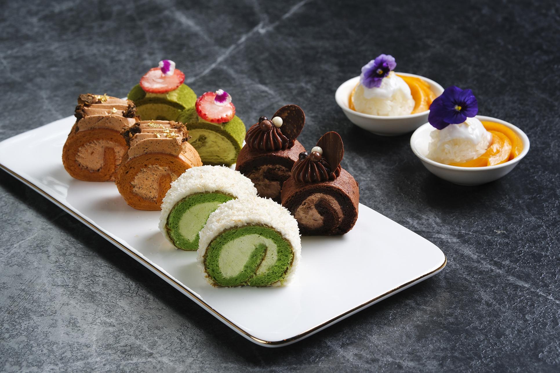 泰式奶茶蛋糕卷、港式阿華田蛋糕卷、日式抺荼蛋糕卷、東南亞地道斑蘭蛋糕卷