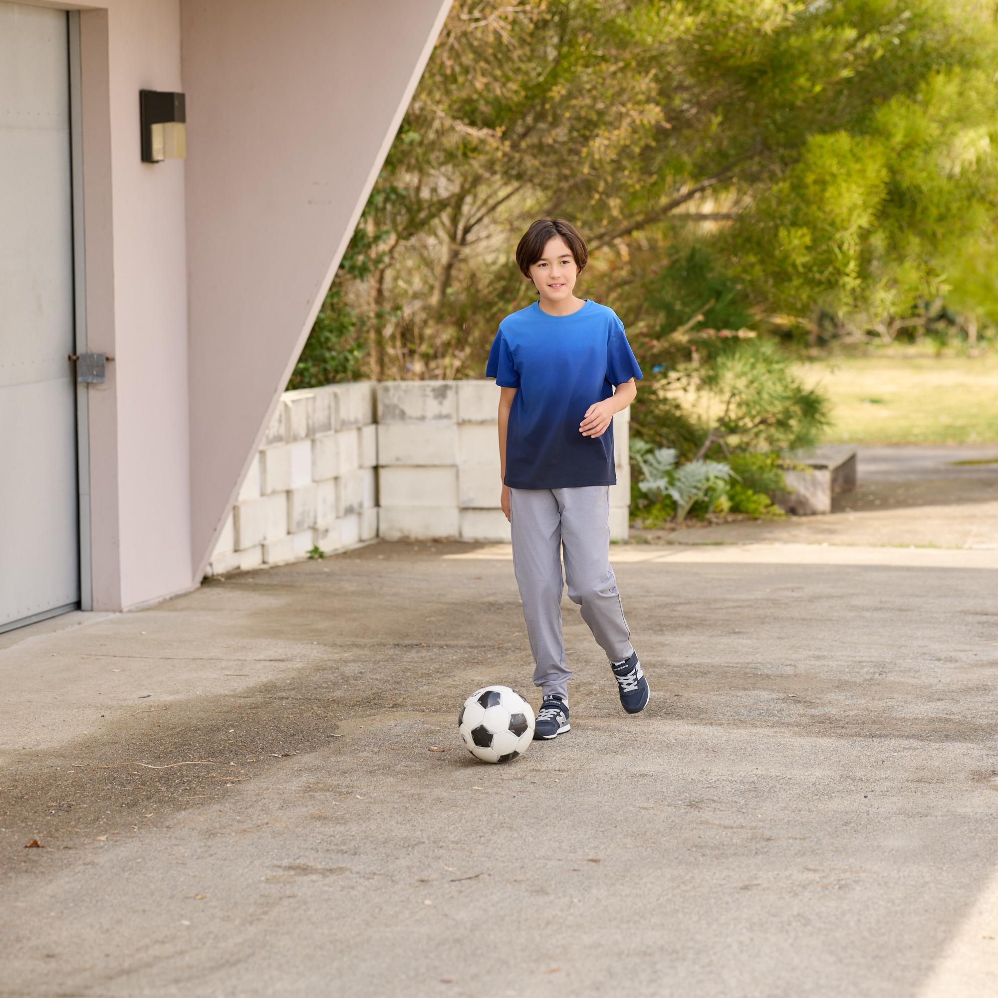 童裝 超彈性 DRY-EX 圓領 T 恤 限定價格$59(原價$79)