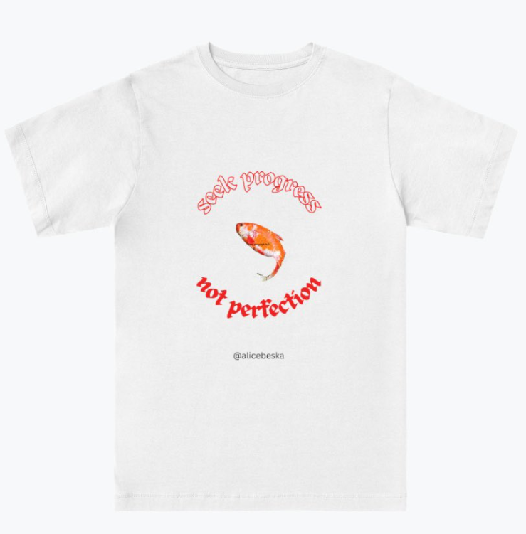 有網民為「金魚Alice」設計商品。(互聯網)