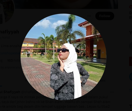 女事主的X平台頭像。(互聯網)