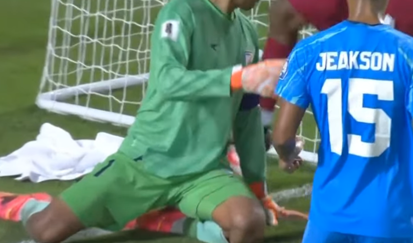 皮球明顯已越過底線。(影片截圖)