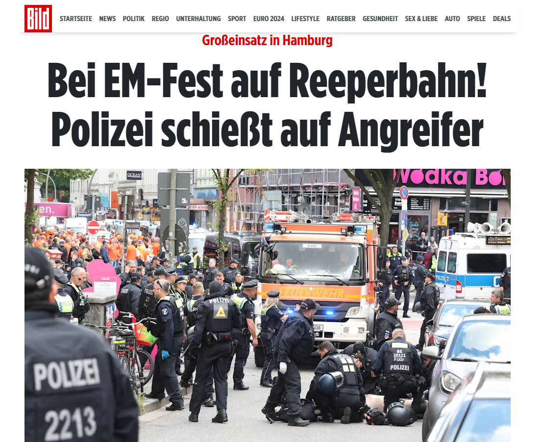 德國《圖片報》網站報道事件。(互聯網)