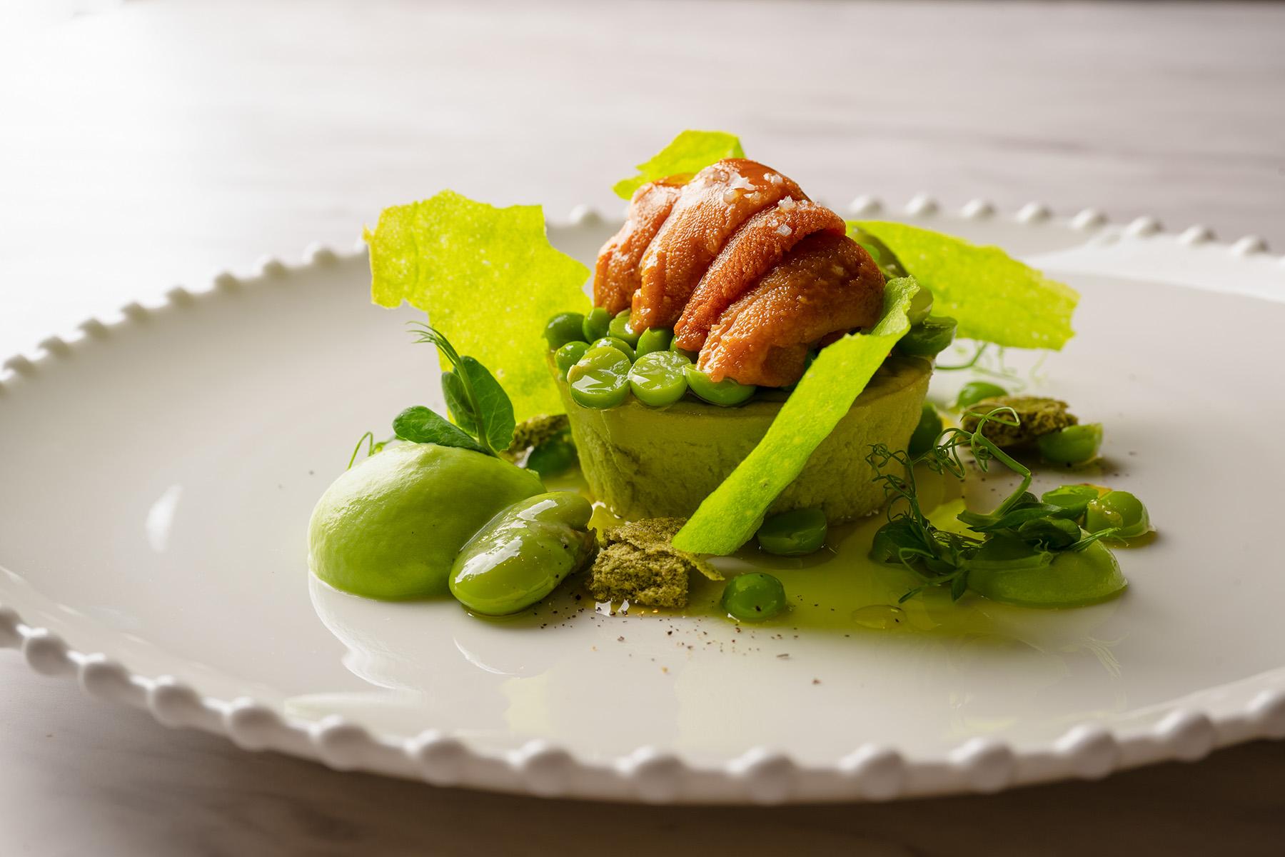 豆泥海膽意式蛋糕