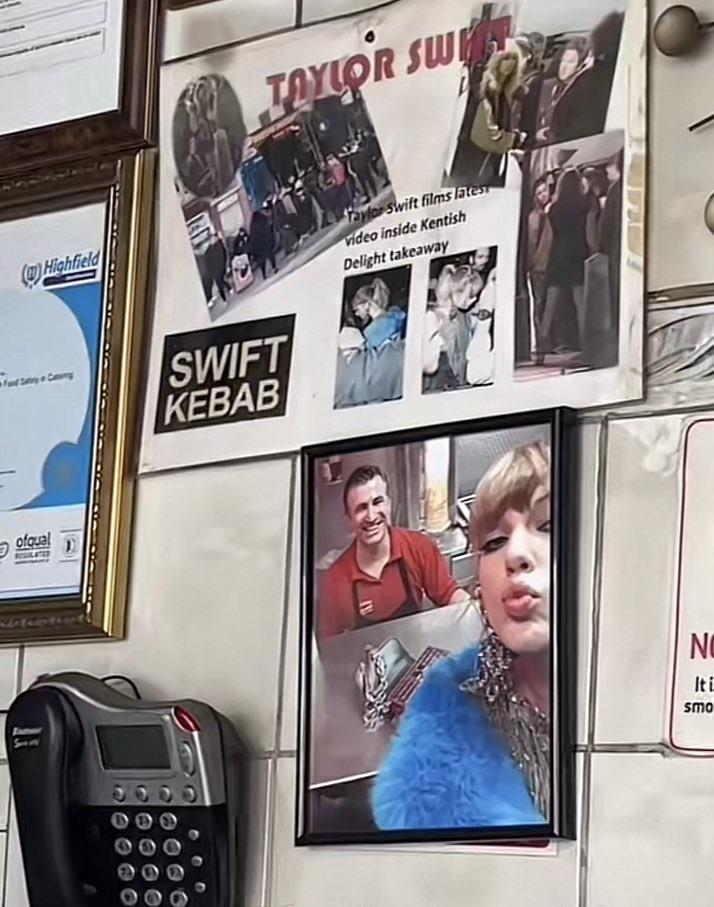 Taylor Swift非常喜歡位於北倫敦的烤肉店Kentish Delight。(X)