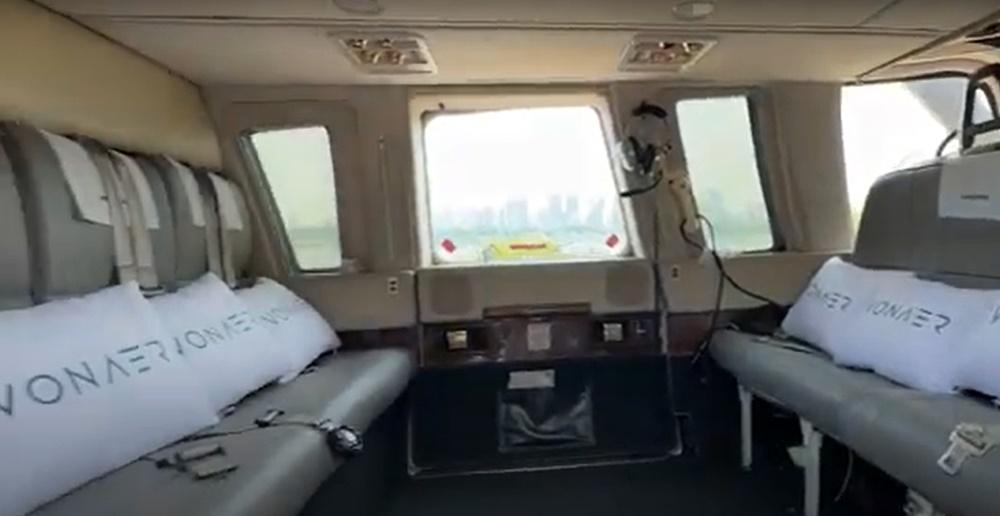 空中的士客艙。(YouTube)