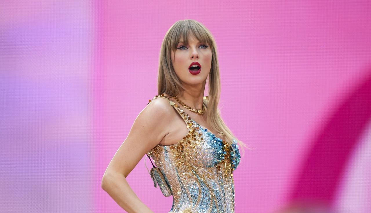 Taylor Swift世界巡迴演唱會The Eras Tour上周在倫敦舉行。(AP)