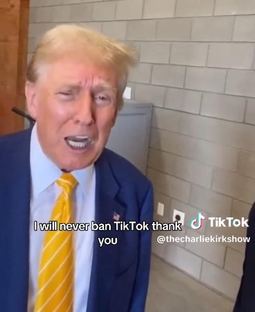 特朗普強調:「我永遠不會禁止 TikTok」。(TikTok)