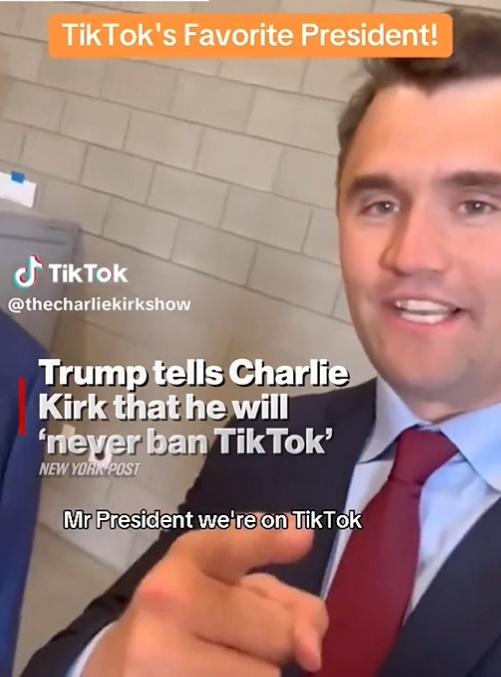 保守派青年團體《美國轉折點》( Turning Point USA)創辦人之一Charlie Kirk。(TikTok)