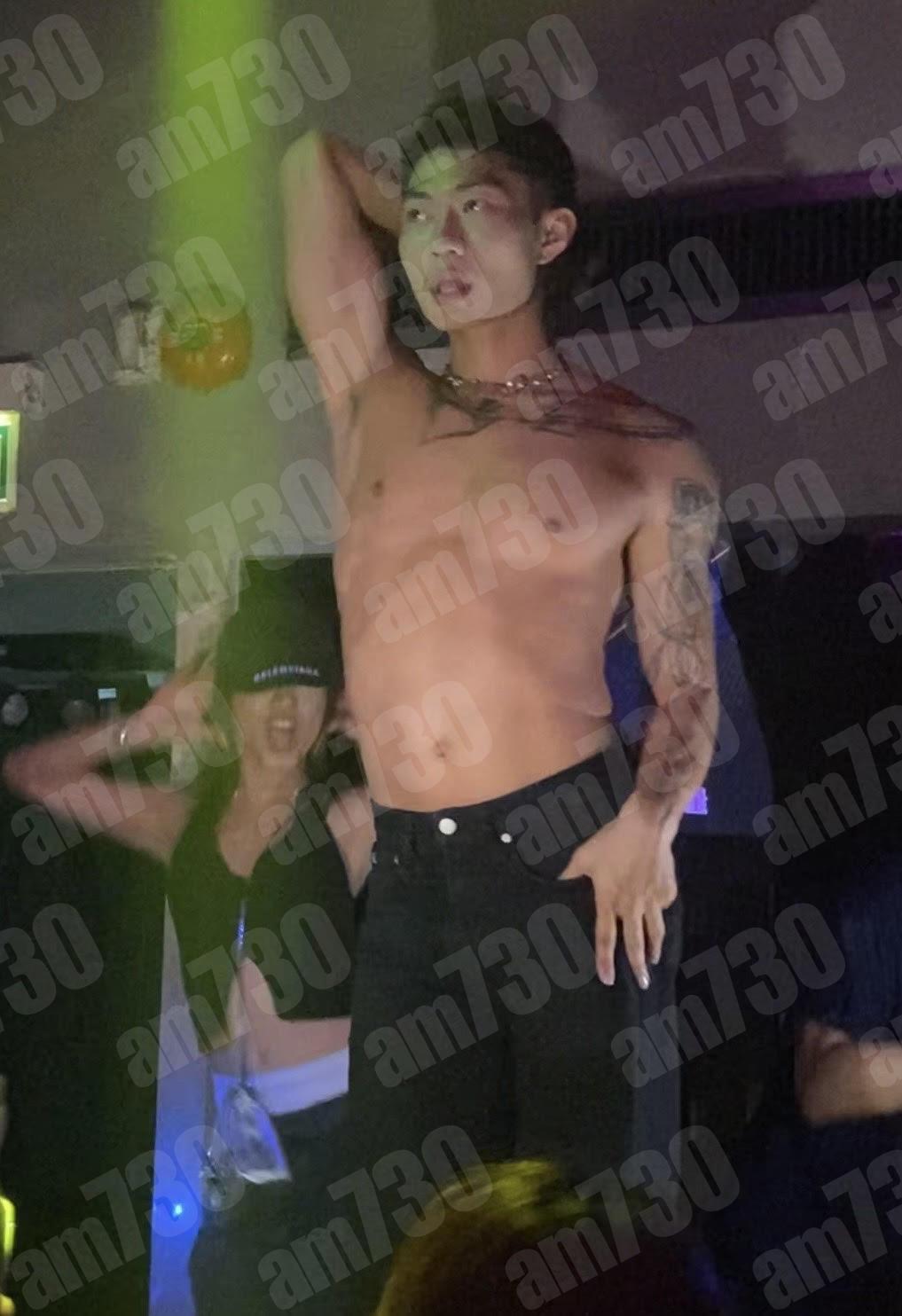 陳凱詠與Zelos在夜場瘋狂起舞。