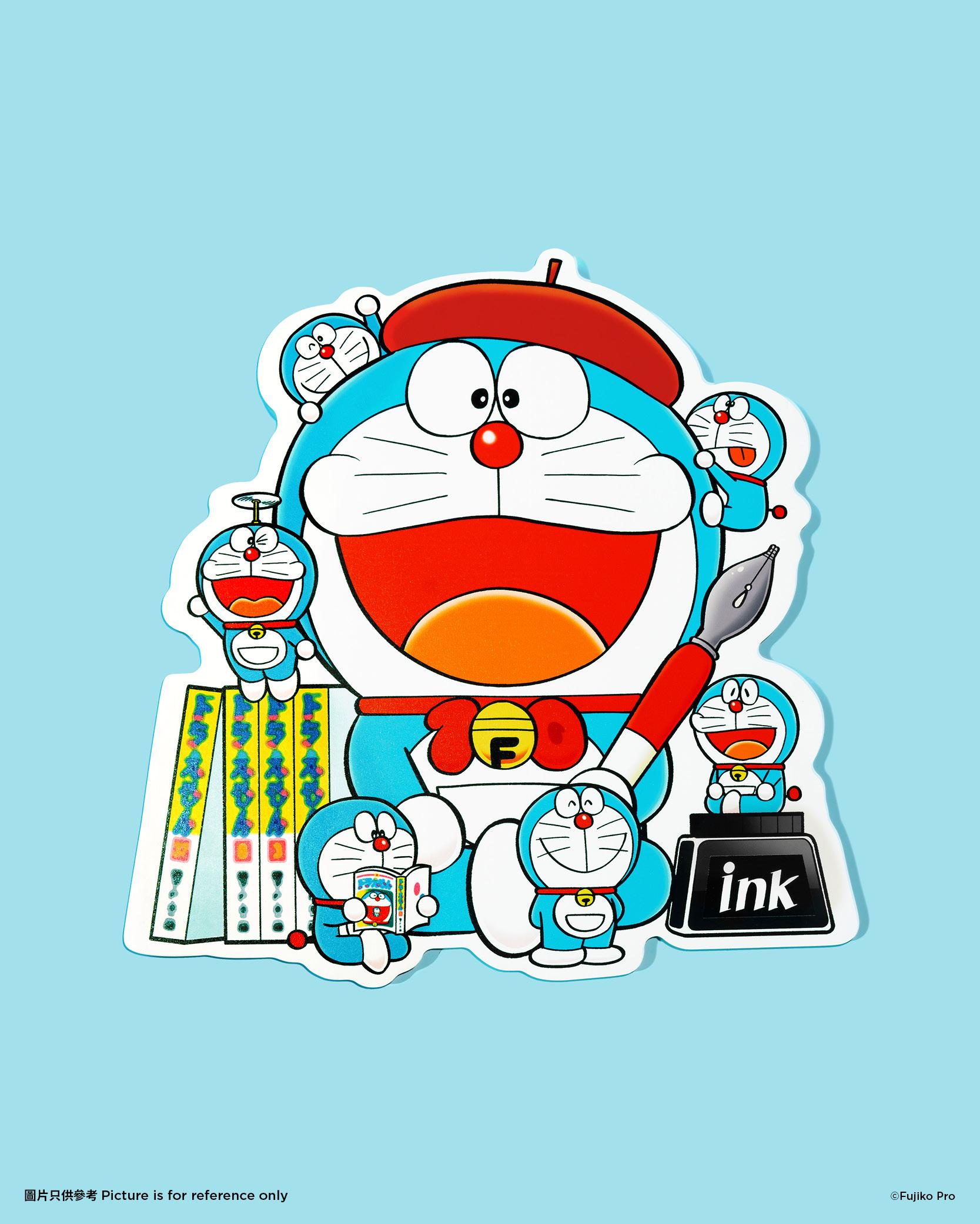「多啦A夢與藤子 F 不二雄」原木版畫 $2,800