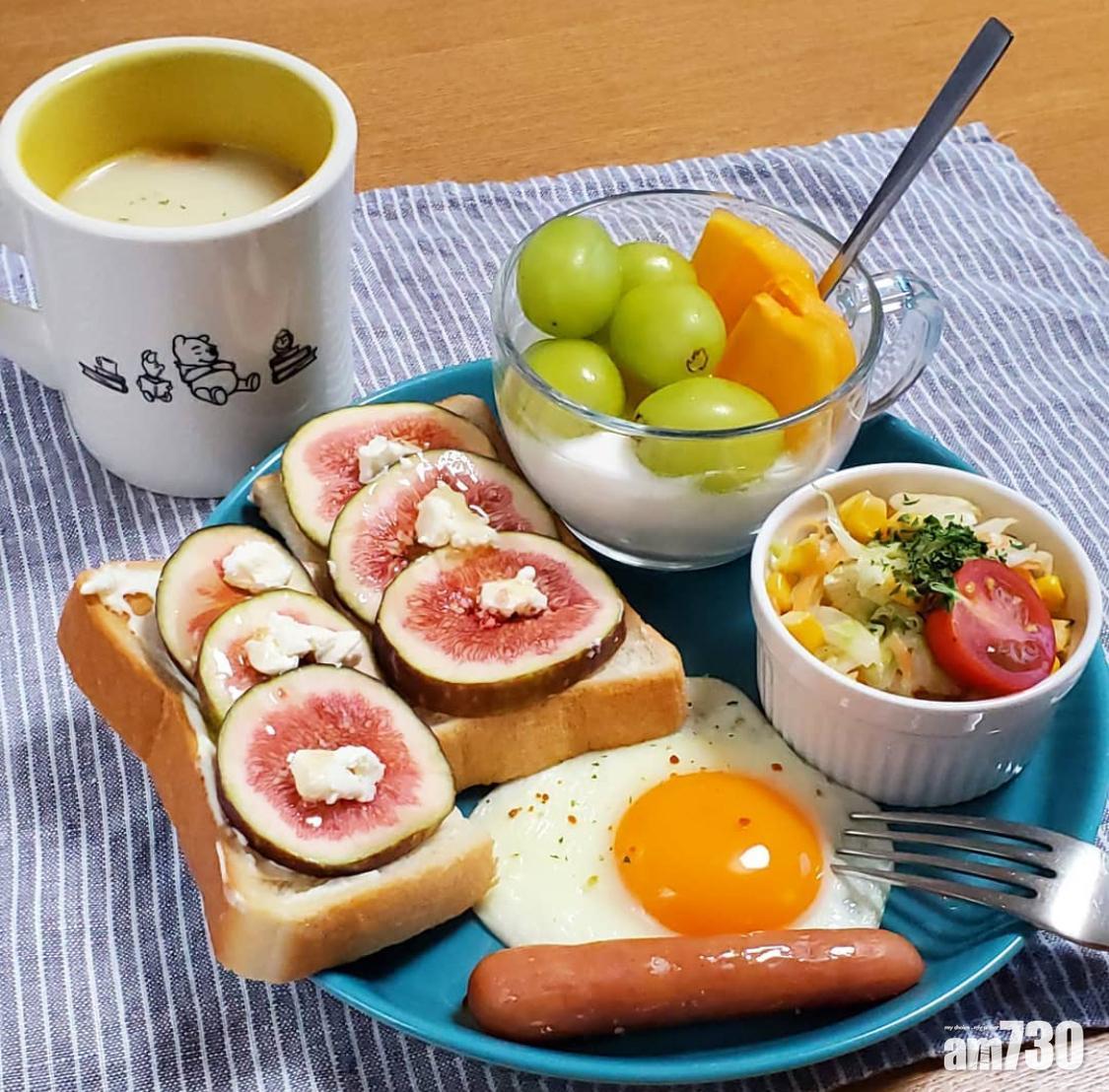 無花果配上其他食品便能變成一頓豐富的早餐。