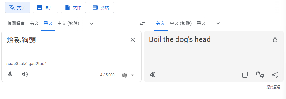 Google翻譯開通支援廣東話,《am730》記者實測並非全部準確。