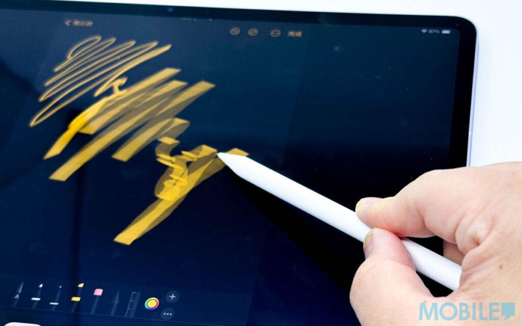 實試 Apple Pencil Pro 其繪圖筆觸變化更為自然像真