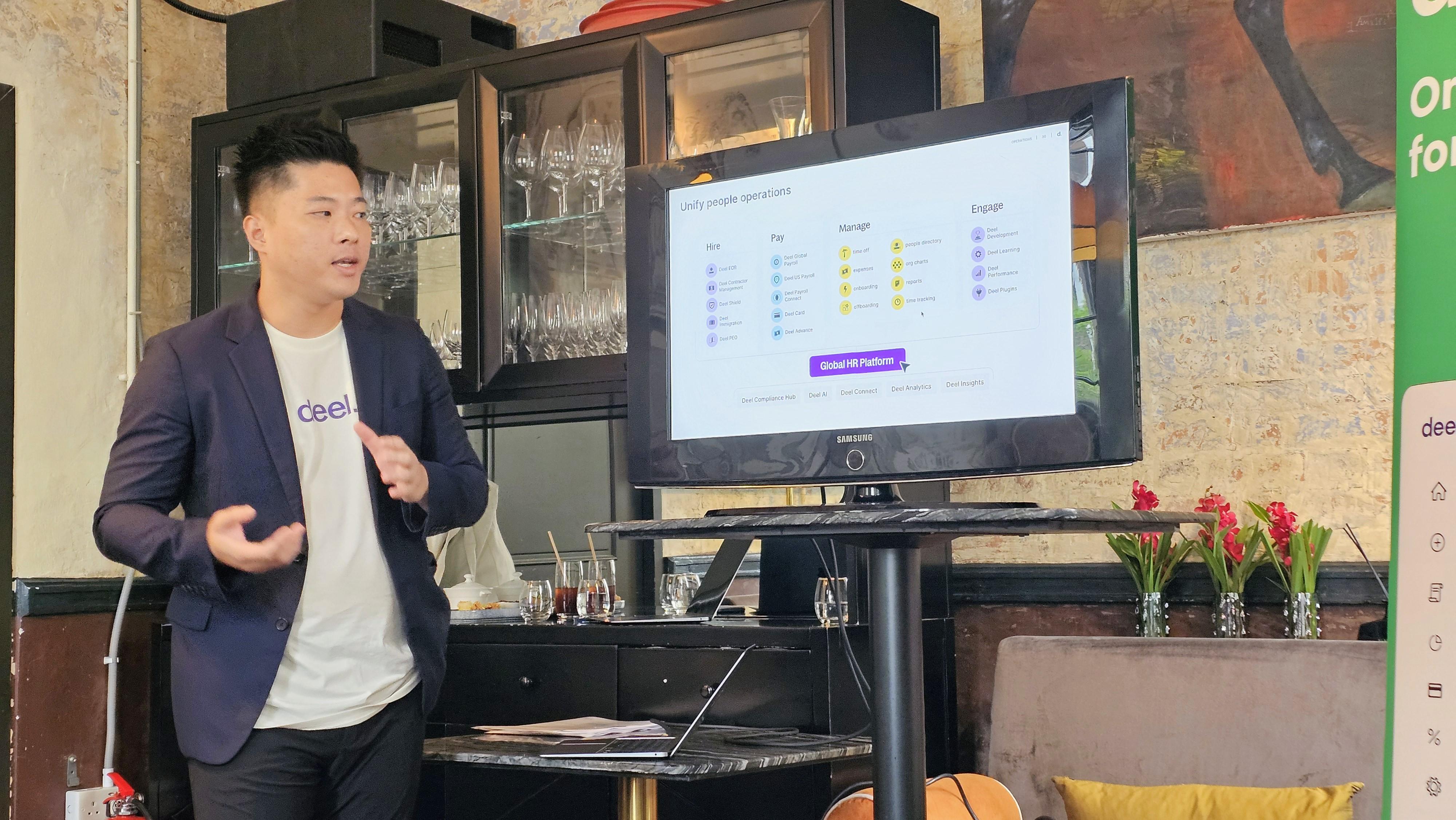 廖紫華指Deel積極業務擴充,由最初全球支薪管理,變成現時一站式人力資源管理。