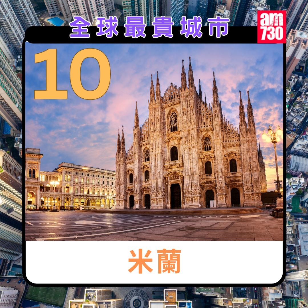全球最貴城市2024|米蘭第10(am730製圖)