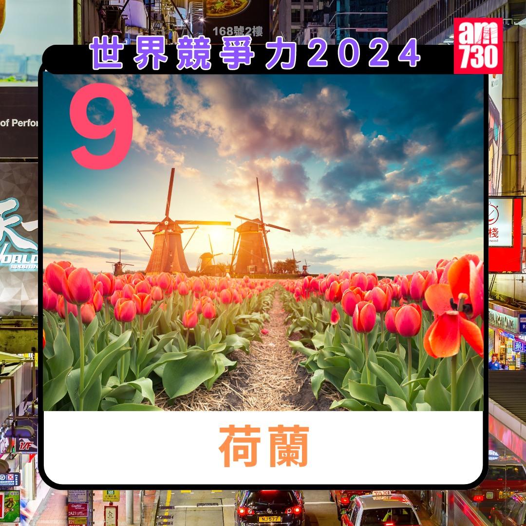 世界競爭力排名 2024|第9名荷蘭(am730製圖)