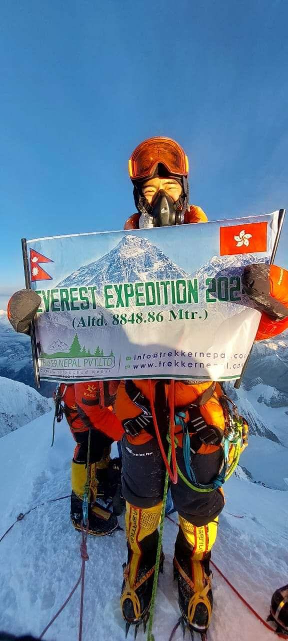 陳國健今年5月成功登頂。(「香港警察」FB)