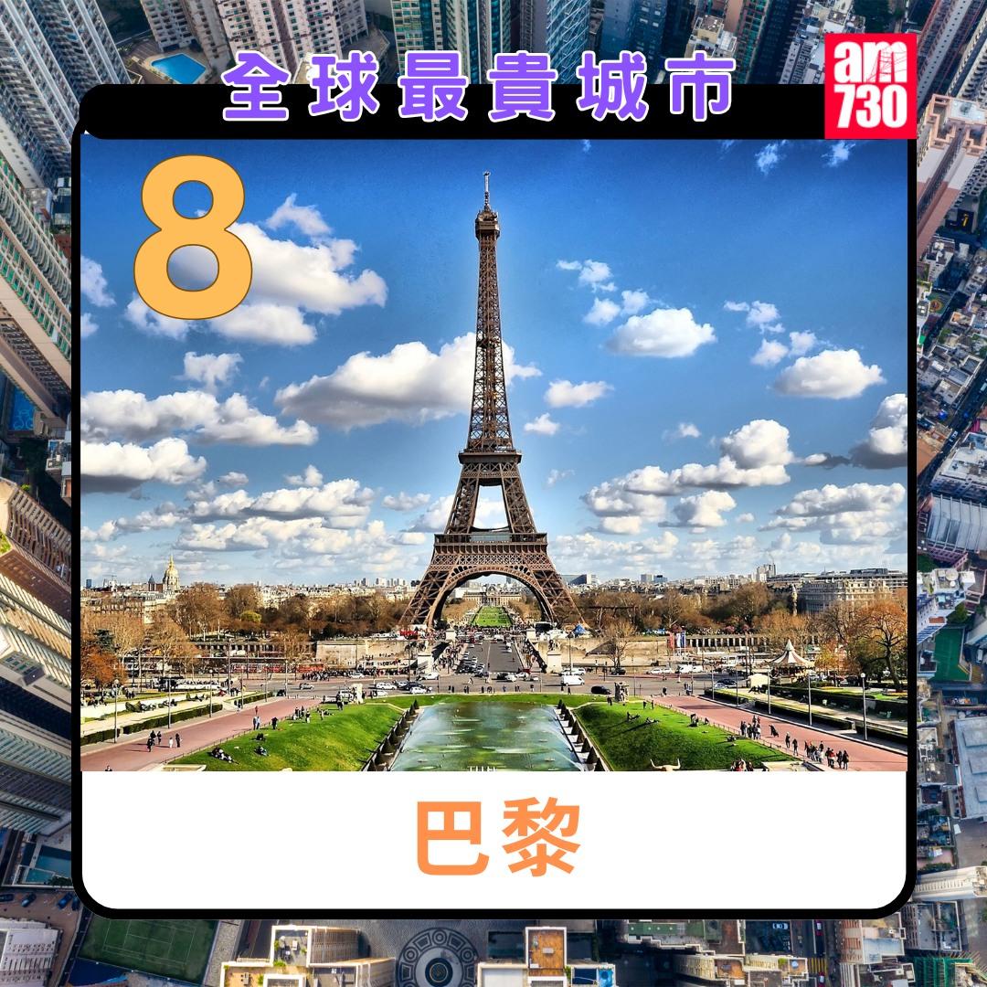 全球最貴城市2024|巴黎第8(am730製圖)