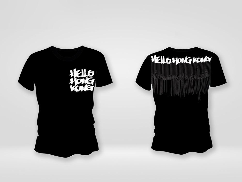 「Hello Hong Kong」限量版T恤 (黑白配色) HK$399