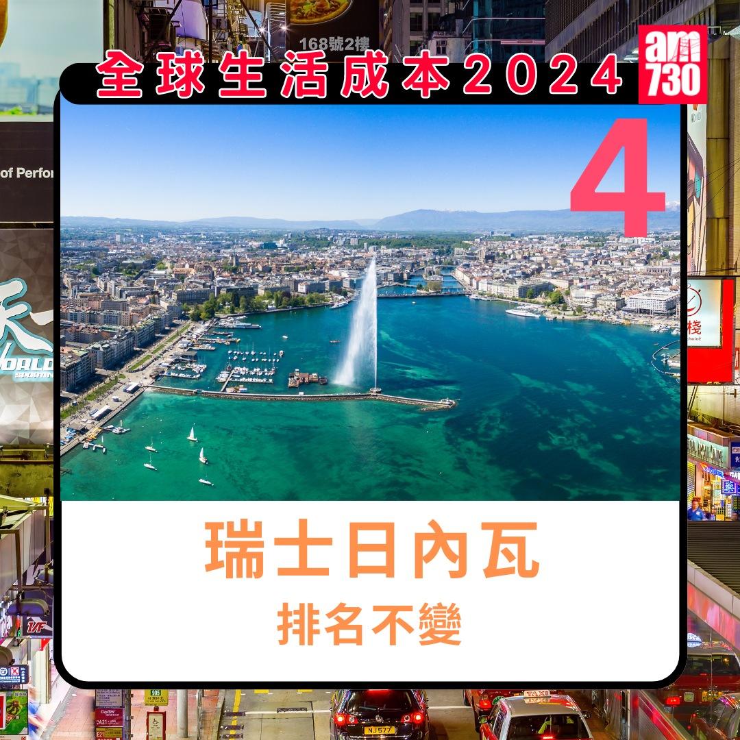 全球生活成本排名2024|第4名:瑞士日內瓦(am730製圖)