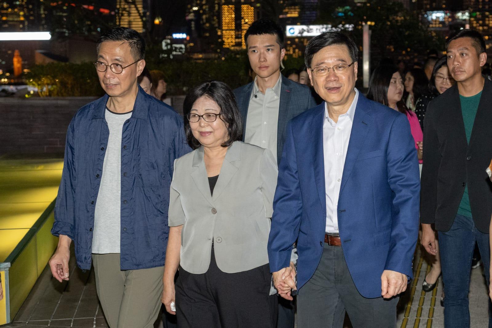 李家超亦有到場。(陳奕釗攝)