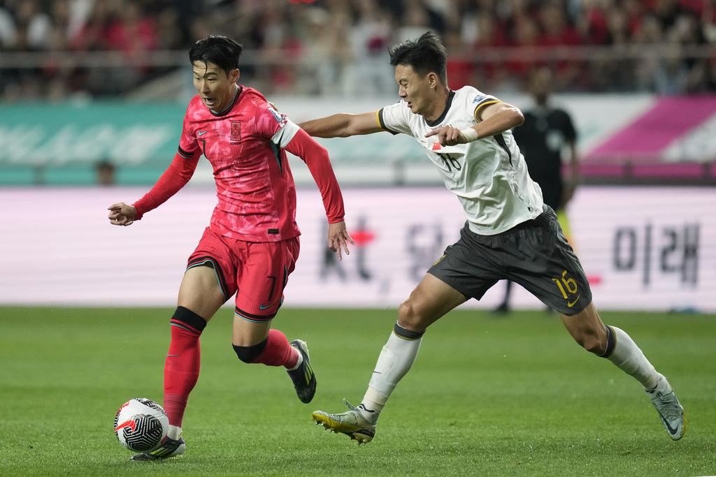 南韓在世界盃外圍賽主場1:0擊敗中國。(美聯社)